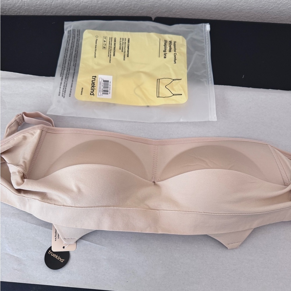 Truekind Supportive Comfort Wireless Shaping Bra Nude/Beige Size Large NWT - Picture 5 of 7